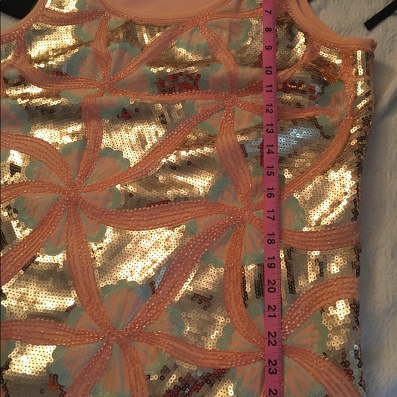 Gorgeous Peach sequinned party dress - Picture 12 of 12